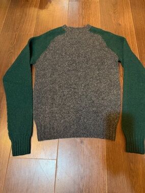 Shaggy Dog J.Press Two-Tone Crewneck Sweater - 100% Wool Made in Scotland